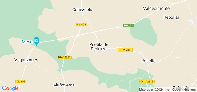 Mapa de Puebla de Pedraza