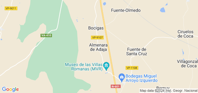 Mapa de Almenara de Adaja