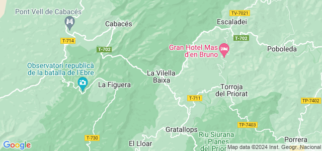 Mapa de Vilella Baixa