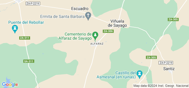 Mapa de Alfaraz de Sayago
