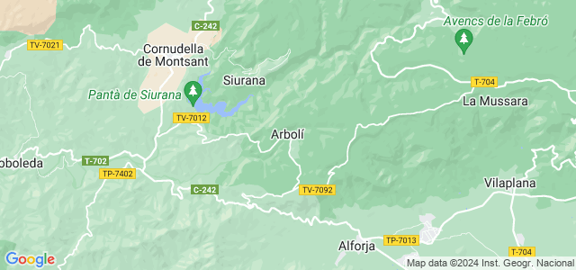 Mapa de Arbolí