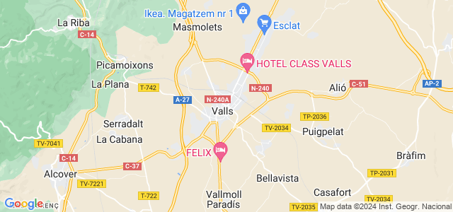 Mapa de Valls