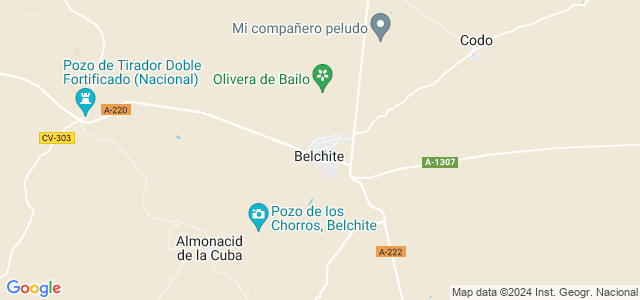 Mapa de Belchite