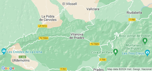 Mapa de Vilanova de Prades
