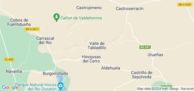 Mapa de Valle de Tabladillo