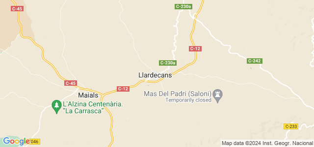 Mapa de Llardecans