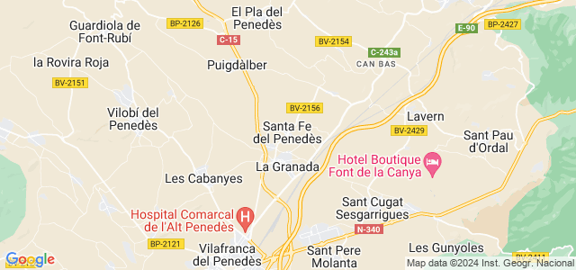 Mapa de Santa Fe del Penedès