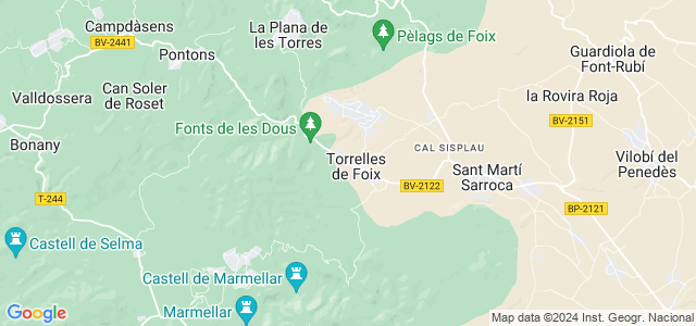 Mapa de Torrelles de Foix