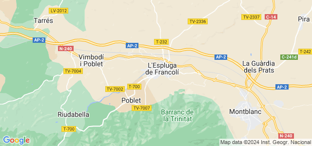 Mapa de Espluga de Francolí
