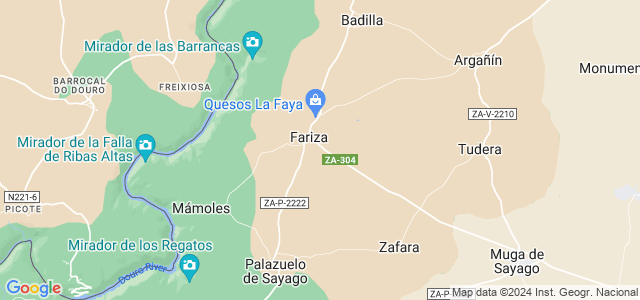 Mapa de Fariza