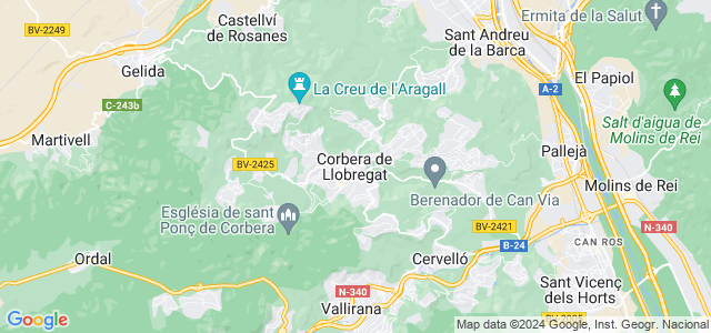 Mapa de Corbera de Llobregat
