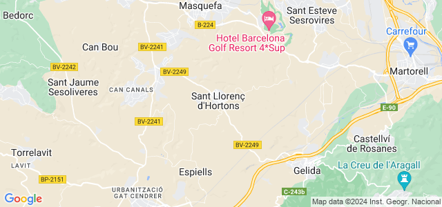 Mapa de Sant Llorenç dHortons