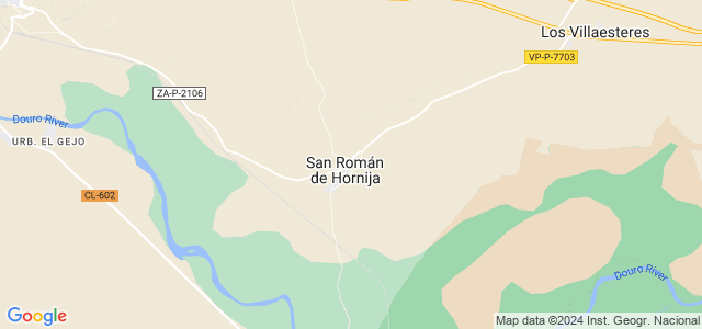 Mapa de San Román de Hornija