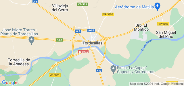 Mapa de Tordesillas