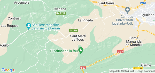 Mapa de Sant Martí de Tous