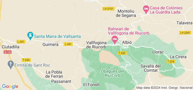 Mapa de Vallfogona de Riucorb