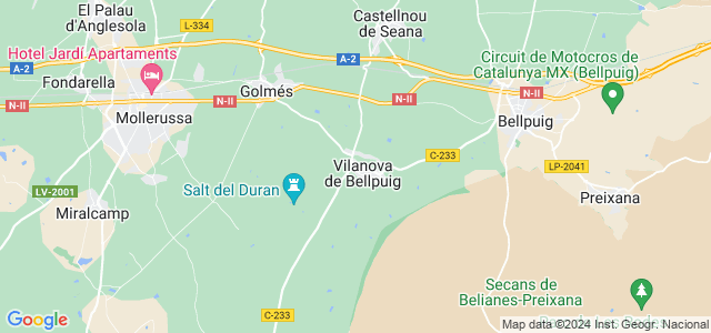 Mapa de Vilanova de Bellpuig