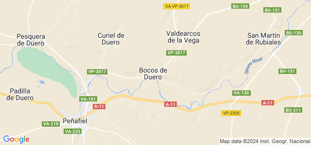 Mapa de Bocos de Duero