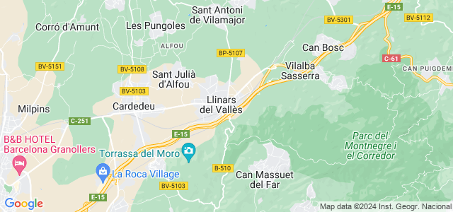Mapa de Llinars del Vallès