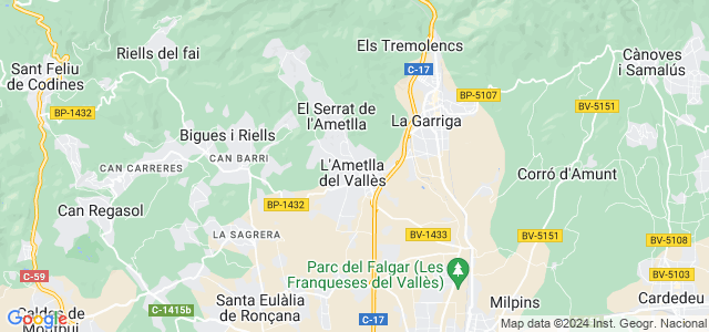 Mapa de Ametlla del Vallès