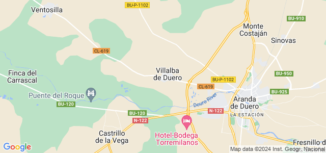 Mapa de Villalba de Duero