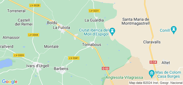 Mapa de Tornabous
