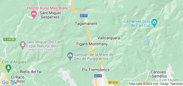 Mapa de Figaró-Montmany