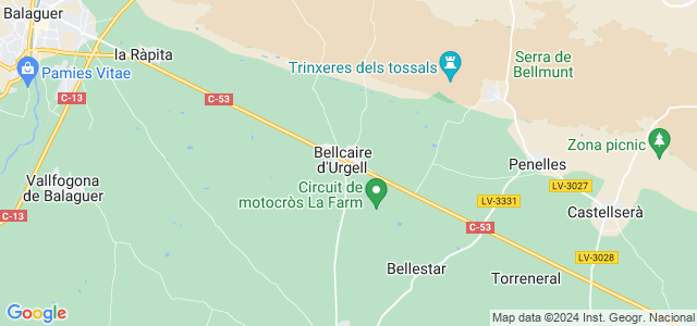 Mapa de Bellcaire dUrgell