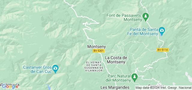 Mapa de Montseny