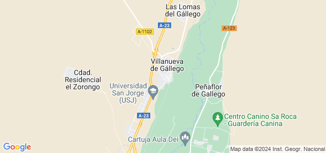 Mapa de Villanueva de Gállego