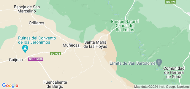 Mapa de Santa María de las Hoyas