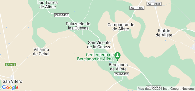 Mapa de San Vicente de la Cabeza