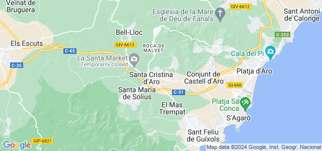 Mapa de Santa Cristina dAro