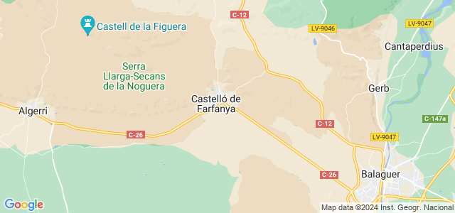 Mapa de Castelló de Farfanya