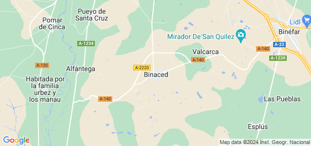 Mapa de Binaced