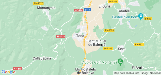 Mapa de Tona