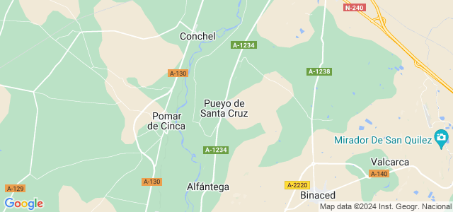 Mapa de Pueyo de Santa Cruz