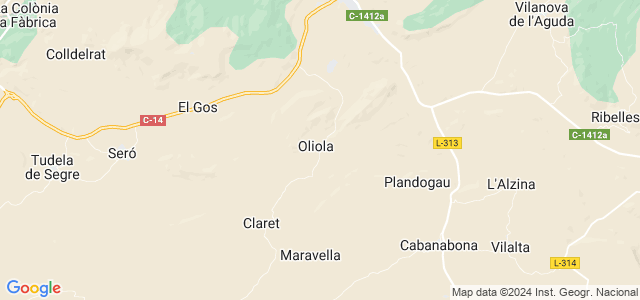 Mapa de Oliola