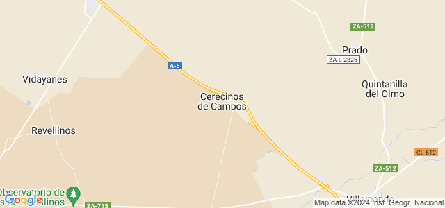Mapa de Cerecinos de Campos