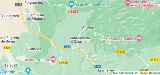 Mapa de Sant Sadurní dOsormort