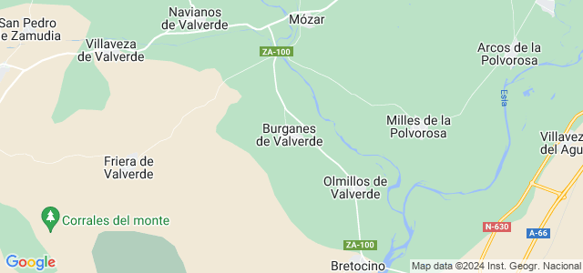 Mapa de Burganes de Valverde