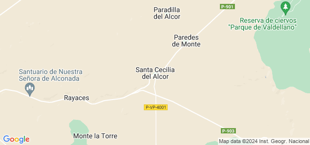 Mapa de Santa Cecilia del Alcor