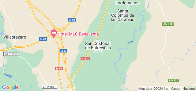 Mapa de San Cristóbal de Entreviñas