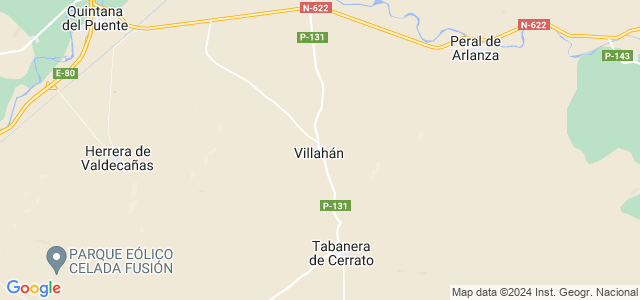 Mapa de Villahán