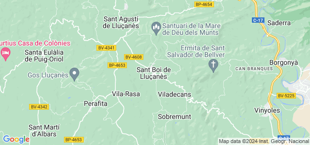 Mapa de Sant Boi de Lluçanès