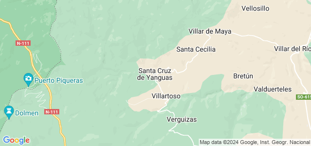 Mapa de Santa Cruz de Yanguas