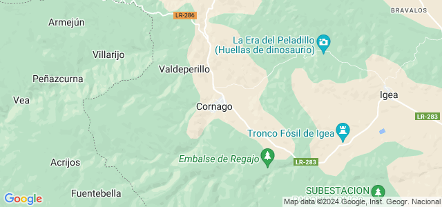 Mapa de Cornago