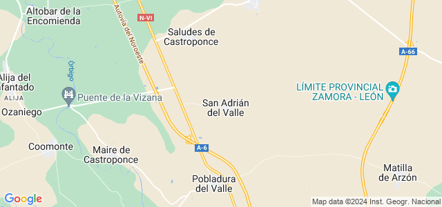 Mapa de San Adrián del Valle