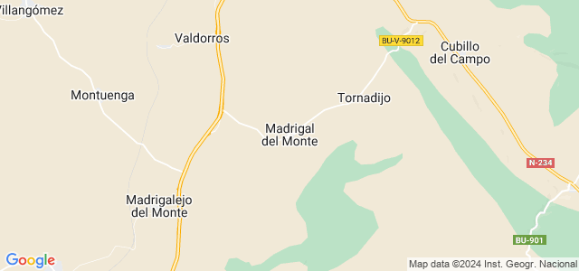 Mapa de Madrigal del Monte