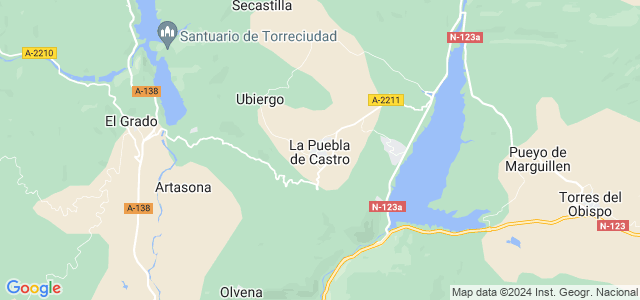 Mapa de Puebla de Castro